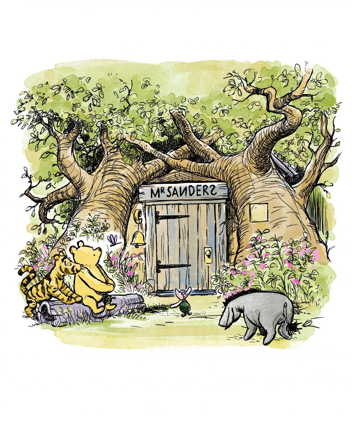 Disney inspired Winnie the Pooh house in the Original Hundred Acre Wood