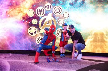 Child with Spiderman at Make a Wish event