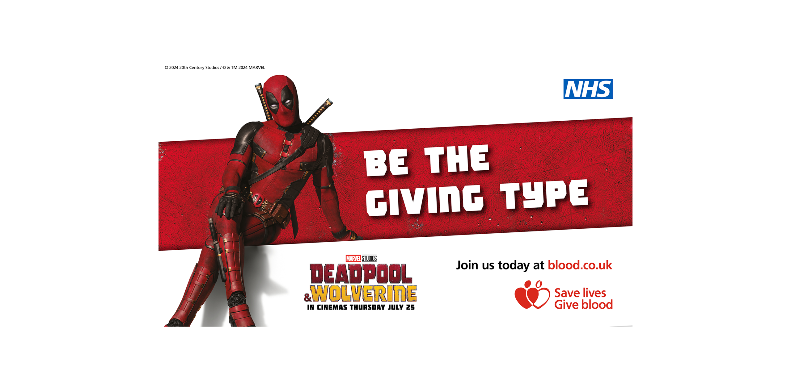 Disney Collaborates with NHS Blood & Transplant for a “Deadpool & Wolverine” Blood Donation Campaign