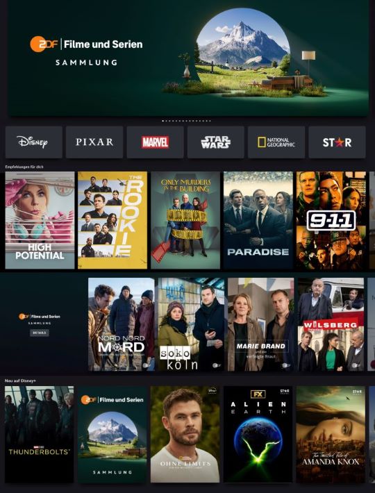 ZDF launch screenshot