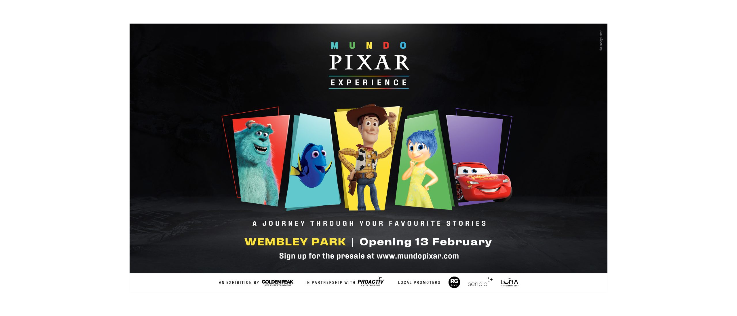 “Mundo Pixar Experience” Lands in the UK – Coming February to Wembley Park, London