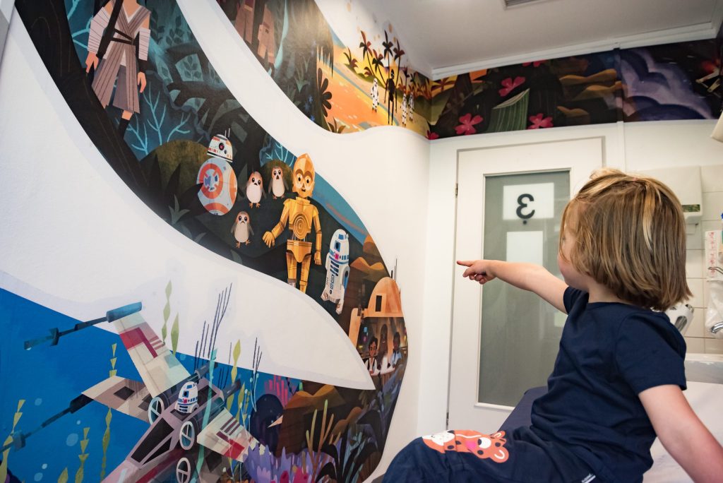 Mural in Dr. von Haunersches Kinderspital and München Klinik Schwabing hospital in Germany.