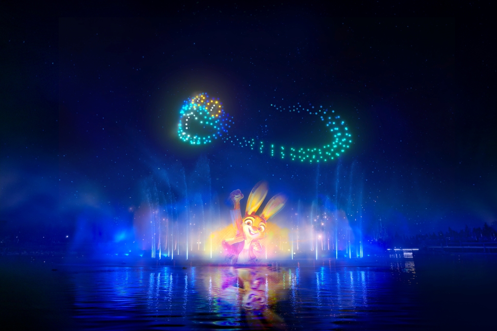Drone & light show at DLP