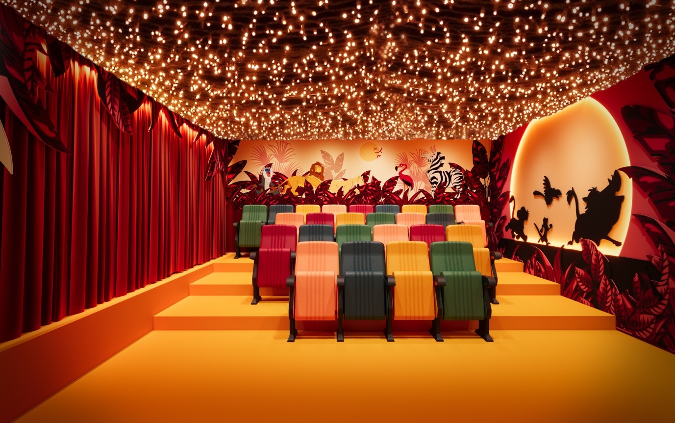 The Lion King-themed cinema at Hospital Universitario Marqués de Valdecillas