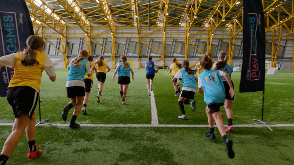 Group of girls doing a Play Games activity