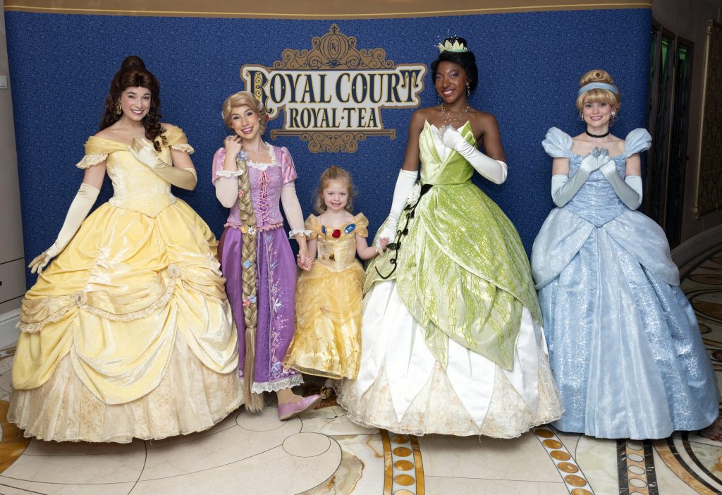 Disney Princesses Cinderella, Rapunzel, Tiana and Belle